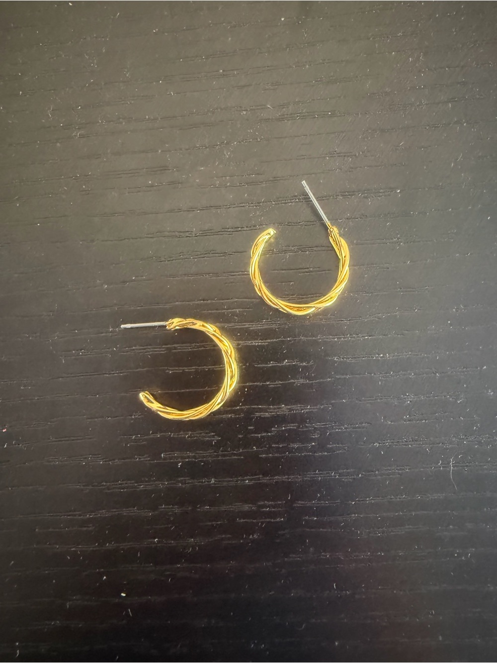 Gold-Tone Twisted Hoop Earrings